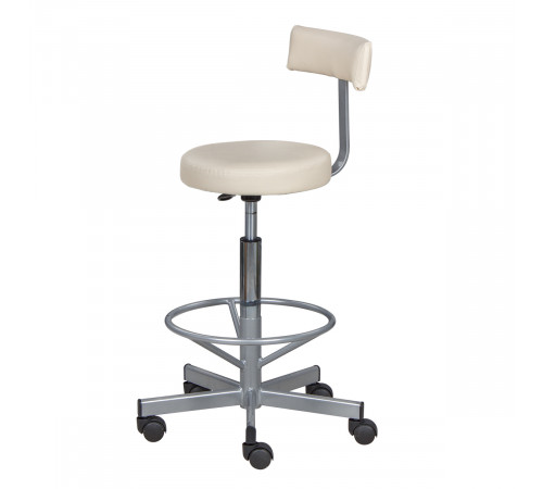 Стул мастера МД-9017 высокий, хром с опорой для ног