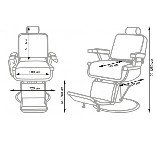 Кресло мужское Барбер МД-600