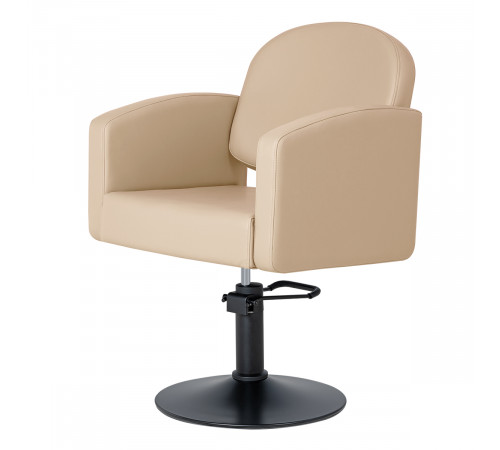 Парикмахерское кресло Тера, основание квадрат золото