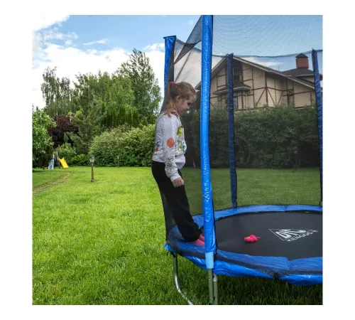 Батут DFC Trampoline Fitness с сеткой 12ft