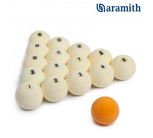 Шары Aramith Standard Pyramid Ø68 мм Желтый биток