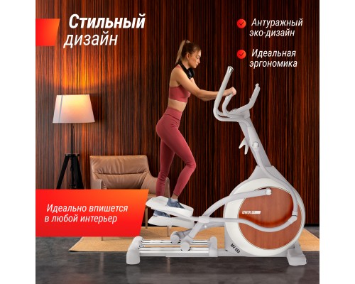 Эллиптический тренажер UNIX Fit MV-850 (Manual Incline) Wood