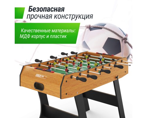 Игровой стол складной UNIX Line Футбол - Кикер (122х61 cм) Wood