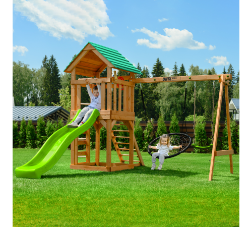 Детский игровой комплекс UNIX Kids (6 in 1) Light Green
