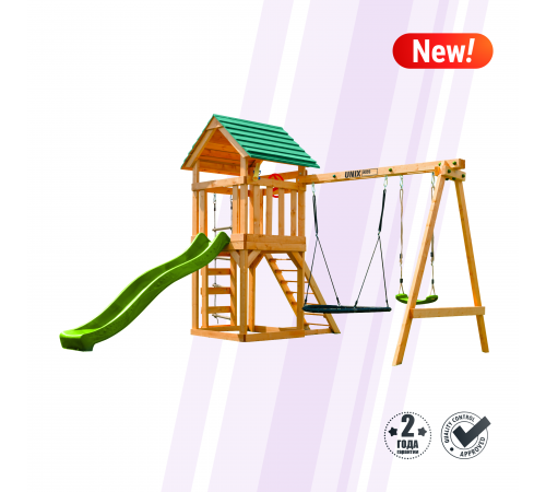 Детский игровой комплекс UNIX Kids (6 in 1) Light Green