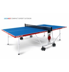 Всепогодный складной теннисный стол Compact Expert Outdoor 6 blue для улицы и помещений