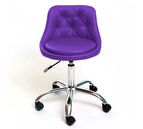 Стул Ромб хром на колесах