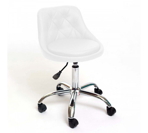 Стул Ромб хром на колесах