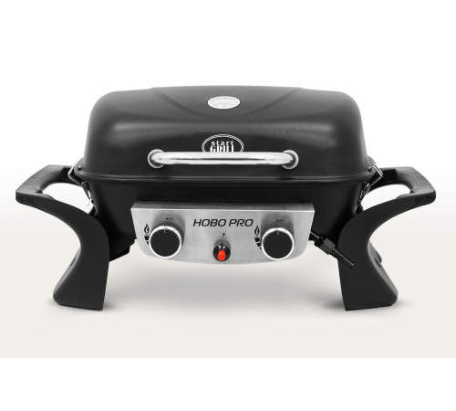 Комплект: Портативный газовый гриль 2 горелки и Подставка складная для газового гриля HOBO PRO