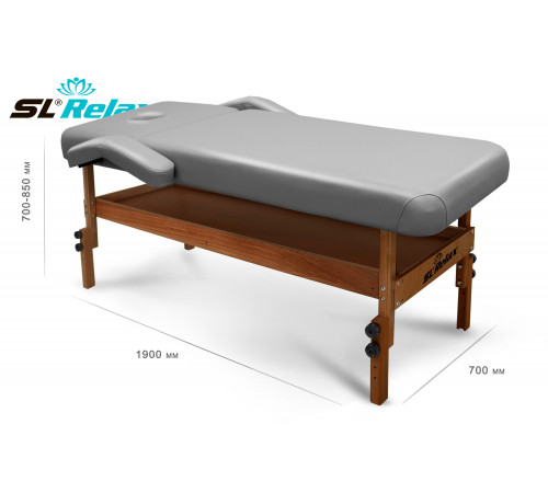 Массажный стол Relax Comfort-М серая кожа (№4)