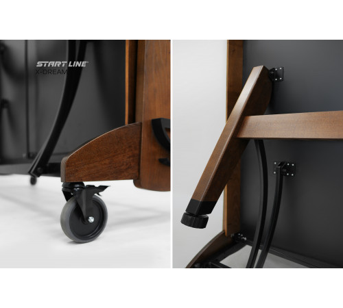 Стол теннисный X-dream Start Line (Дуб натуральный(natur-wood), ЛДСП Графит)